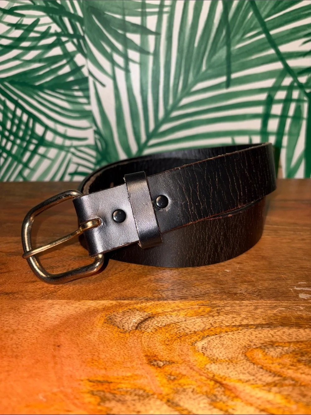 Levi’s Vintage Black Harness Leather Belt Men’s 36 USA